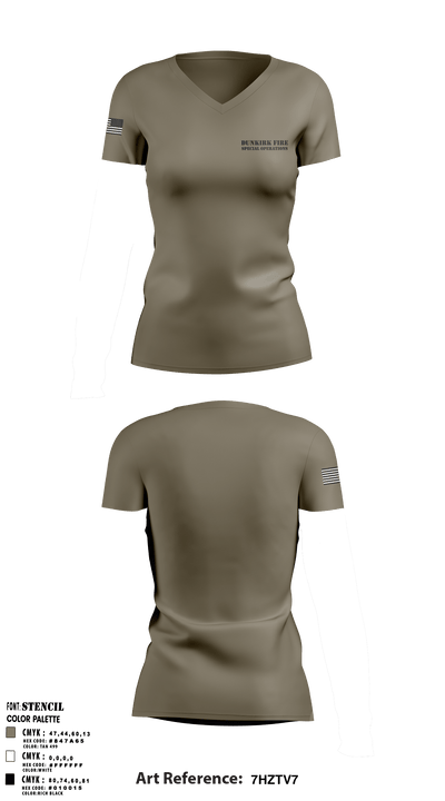 Dunkirk Fire Special Operations 8064080 Women's Short Sleeve V-neck Shirt - 1