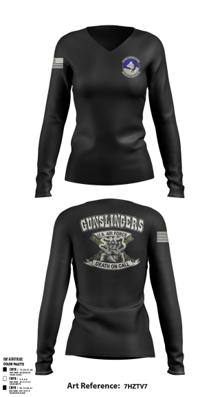 Women's Long Sleeve Vneck Shirt, , Air Force, Teamtime, Team time, sublimation, custom sports apparel, team uniforms, spirit wear, spiritwear, sports uniforms, custom shirts, team store, custom team store, fundraiser sports, apparel fundraiser