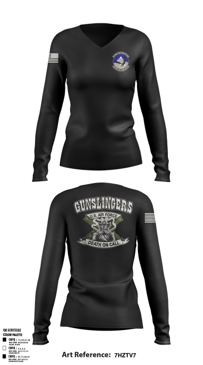 13th Air Support Operations Squadron 89640163 Women's Long Sleeve V-neck Shirt - 1