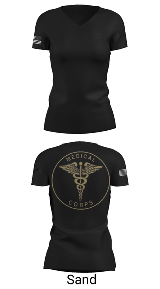 Women's Short Sleeve Vneck Shirt, , Air Force, Teamtime, Team time, sublimation, custom sports apparel, team uniforms, spirit wear, spiritwear, sports uniforms, custom shirts, team store, custom team store, fundraiser sports, apparel fundraiser