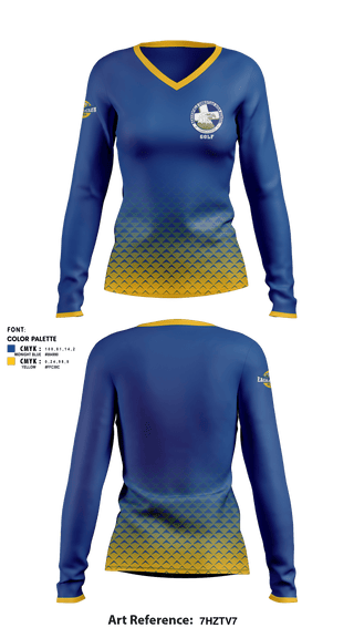 Women's Long Sleeve Vneck Shirt, Bakersfield Christian High School Golf, Golf, Teamtime, Team time, sublimation, custom sports apparel, team uniforms, spirit wear, spiritwear, sports uniforms, custom shirts, team store, custom team store, fundraiser sports, apparel fundraiser