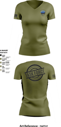 Crime Reduction Task Force 47911352 Women's Short Sleeve V-neck Shirt - 2