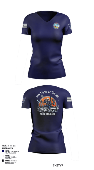 Women's Short Sleeve Vneck Shirt, MSU Toledo, Coast Guard, Teamtime, Team time, sublimation, custom sports apparel, team uniforms, spirit wear, spiritwear, sports uniforms, custom shirts, team store, custom team store, fundraiser sports, apparel fundraiser