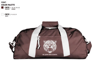 Duffle Bag, De Leon High School, Spirit Store, Teamtime, Team time, sublimation, custom sports apparel, team uniforms, spirit wear, spiritwear, sports uniforms, custom shirts, team store, custom team store, fundraiser sports, apparel fundraiser