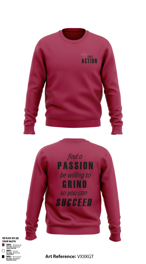 Crew Neck Sweatshirt, Take Action, Spirit Store, Teamtime, Team time, sublimation, custom sports apparel, team uniforms, spirit wear, spiritwear, sports uniforms, custom shirts, team store, custom team store, fundraiser sports, apparel fundraiser