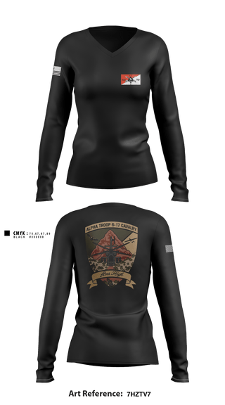 Women's Long Sleeve Vneck Shirt, , Army, Teamtime, Team time, sublimation, custom sports apparel, team uniforms, spirit wear, spiritwear, sports uniforms, custom shirts, team store, custom team store, fundraiser sports, apparel fundraiser