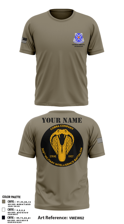 Charlie Company, 305th MI BN 76459019 Short Sleeve Performance Shirt - 1