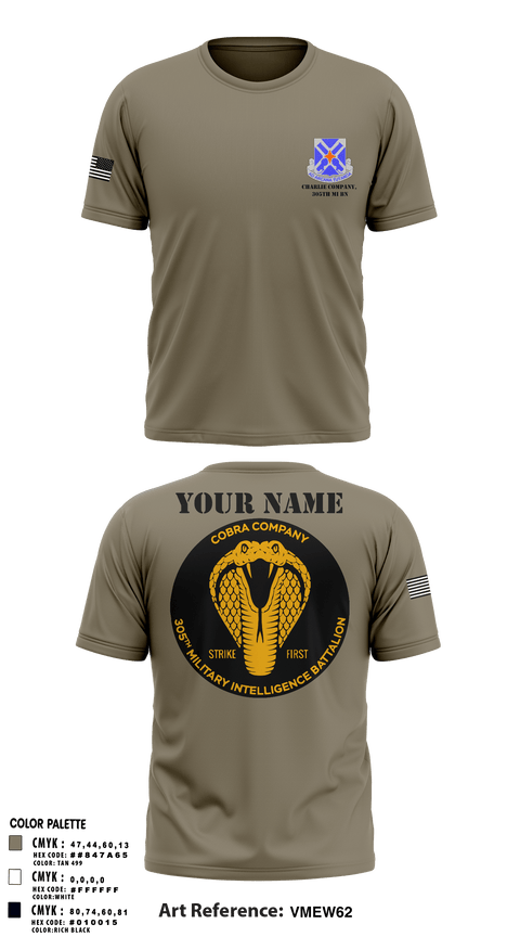 Short Sleeve Performance Shirt, Charlie Company, 305th MI BN, , Teamtime, Team time, sublimation, custom sports apparel, team uniforms, spirit wear, spiritwear, sports uniforms, custom shirts, team store, custom team store, fundraiser sports, apparel fundraiser