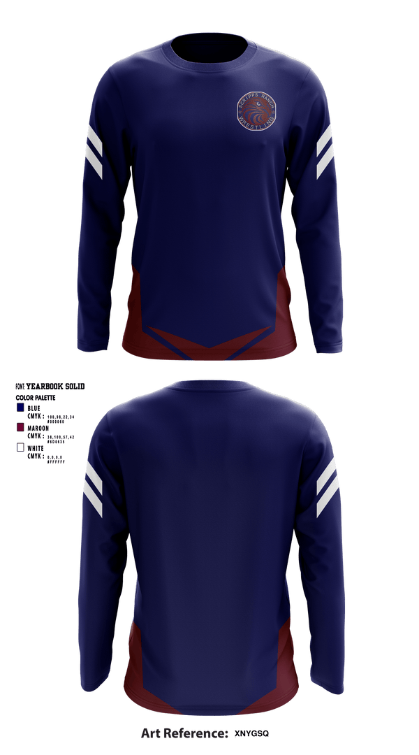Long Sleeve Performance Shirt, Scripps Ranch High School Wrestling, Wrestling, Teamtime, Team time, sublimation, custom sports apparel, team uniforms, spirit wear, spiritwear, sports uniforms, custom shirts, team store, custom team store, fundraiser sports, apparel fundraiser