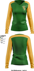 Northridge High School Cheer 12763926 Women's Long Sleeve V-neck Shirt - 1