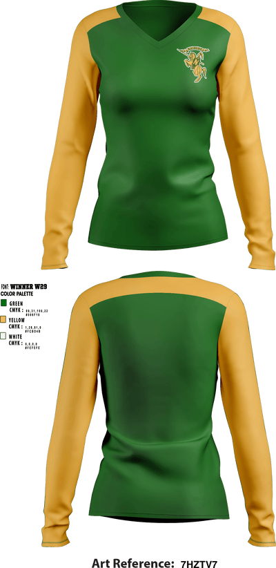 Northridge High School Cheer 12763926 Women's Long Sleeve V-neck Shirt - 1