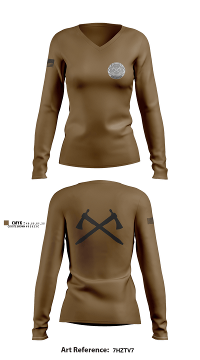 A/92 ÇA 11223149 Women's Long Sleeve V-neck Shirt - 1