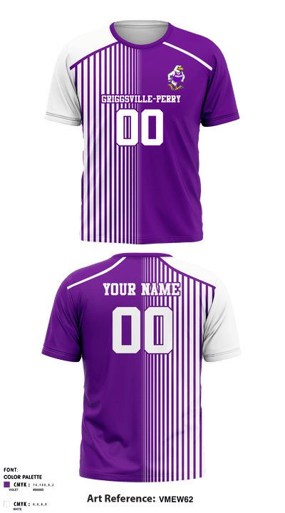 Griggsville-Perry Middle School Volleyball 14067928 Short Sleeve Performance Shirt - 1