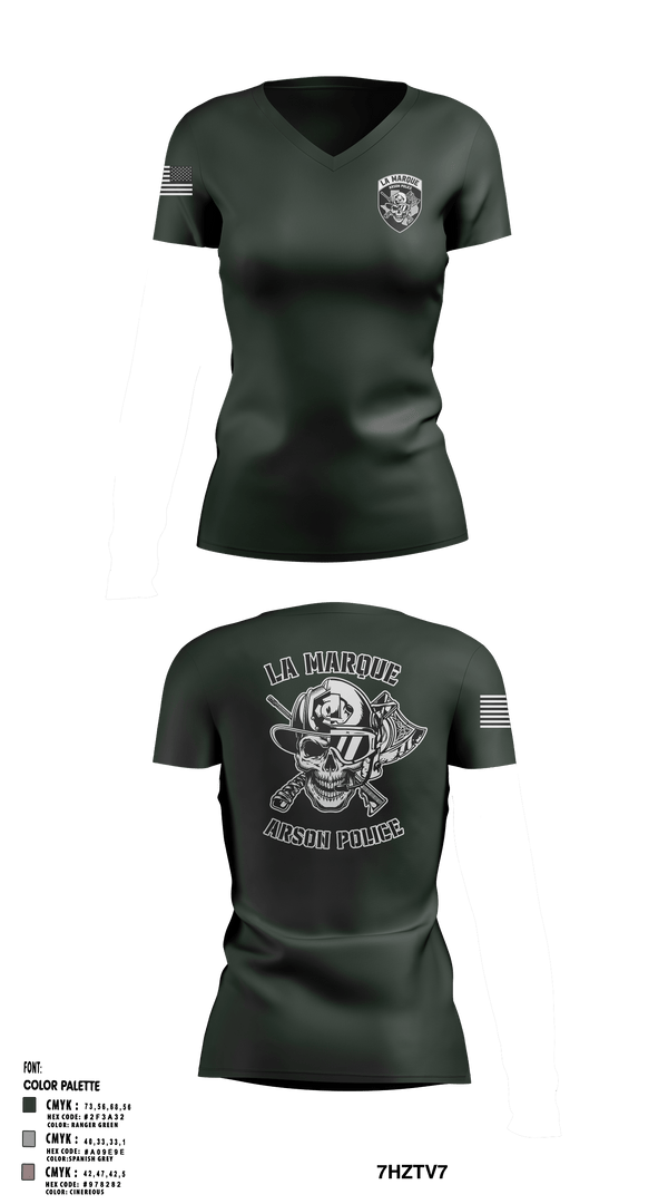 Women's Short Sleeve Vneck Shirt, La Marque Arson Police, Police, Teamtime, Team time, sublimation, custom sports apparel, team uniforms, spirit wear, spiritwear, sports uniforms, custom shirts, team store, custom team store, fundraiser sports, apparel fundraiser