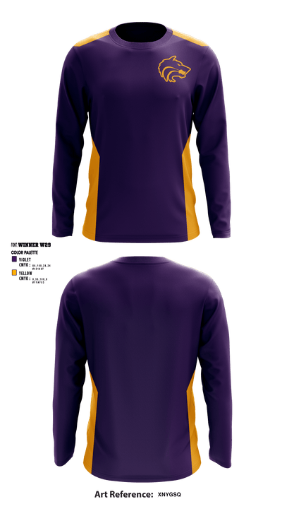 Bay City Central High School Soccer 52212503 Long Sleeve Performance Shirt - 1