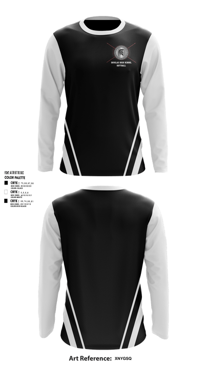 Douglas High School Softball 29791521 Long Sleeve Performance Shirt - 2