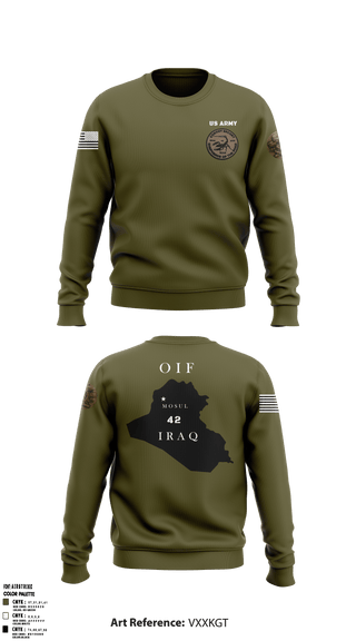 Crew Neck Sweatshirt, , Army, Teamtime, Team time, sublimation, custom sports apparel, team uniforms, spirit wear, spiritwear, sports uniforms, custom shirts, team store, custom team store, fundraiser sports, apparel fundraiser