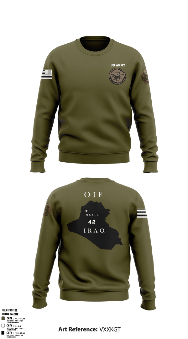Crew Neck Sweatshirt, , Army, Teamtime, Team time, sublimation, custom sports apparel, team uniforms, spirit wear, spiritwear, sports uniforms, custom shirts, team store, custom team store, fundraiser sports, apparel fundraiser