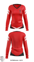 Fyffe High School Softball 6164310 Women's Long Sleeve V-neck Shirt - 2