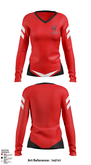 Women's Long Sleeve Vneck Shirt, Fyffe High School Softball, Softball, Teamtime, Team time, sublimation, custom sports apparel, team uniforms, spirit wear, spiritwear, sports uniforms, custom shirts, team store, custom team store, fundraiser sports, apparel fundraiser