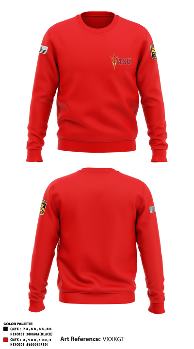 ASU ARMY ROTC 63984881 Crew Neck Sweatshirt - 2