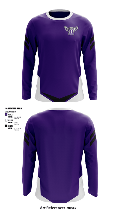 Seymour High School Gymnastics 81497358 Long Sleeve Performance Shirt - 1