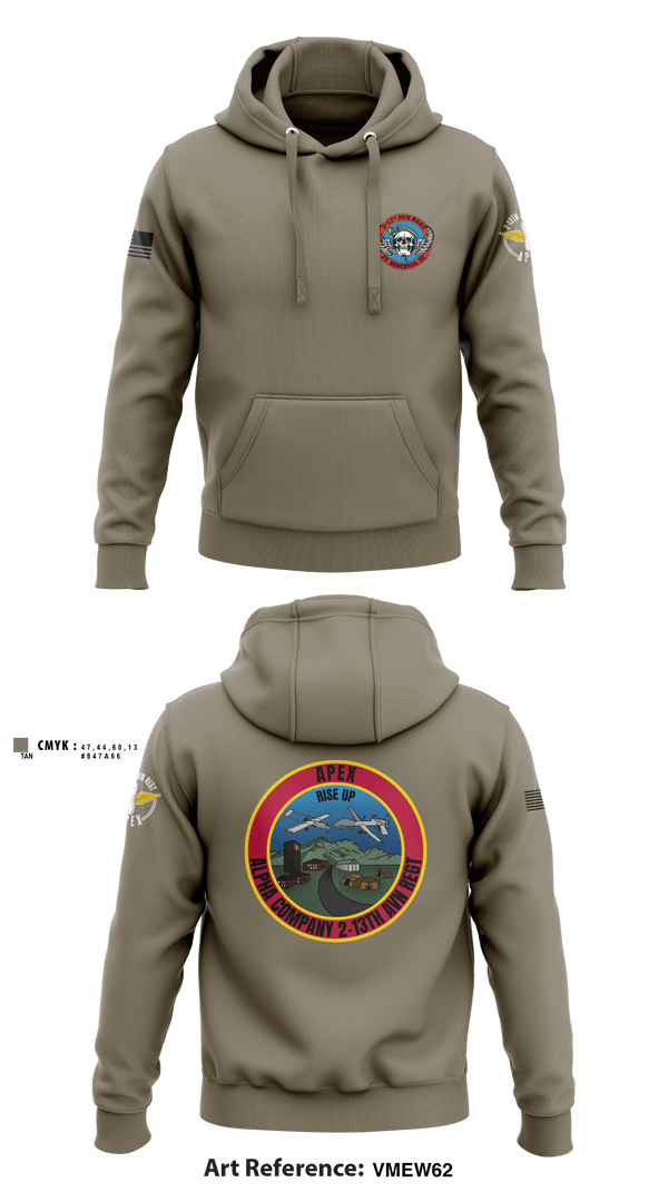 Hoodie, A Co, 2-13th AVN REGT, , Teamtime, Team time, sublimation, custom sports apparel, team uniforms, spirit wear, spiritwear, sports uniforms, custom shirts, team store, custom team store, fundraiser sports, apparel fundraiser