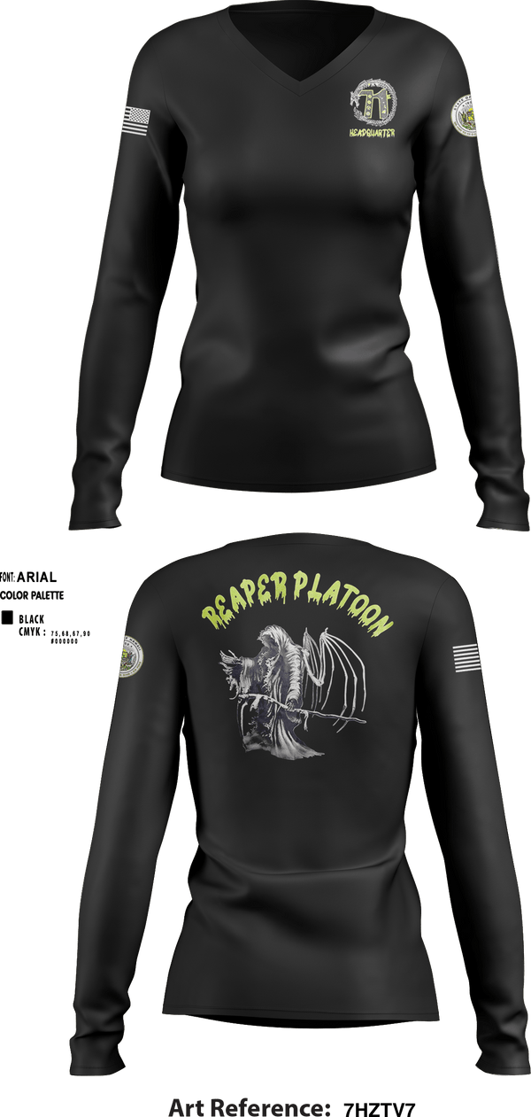 Women's Long Sleeve Vneck Shirt, , Army, Teamtime, Team time, sublimation, custom sports apparel, team uniforms, spirit wear, spiritwear, sports uniforms, custom shirts, team store, custom team store, fundraiser sports, apparel fundraiser