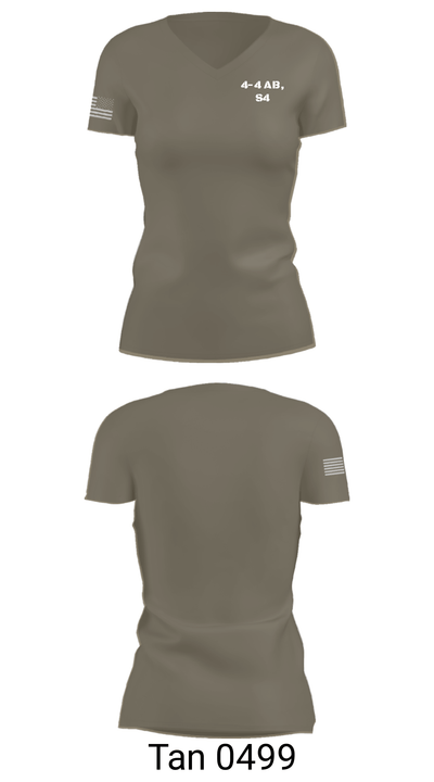 4-4 AB, S4 38359705 Women's Short Sleeve V-neck Shirt - 23