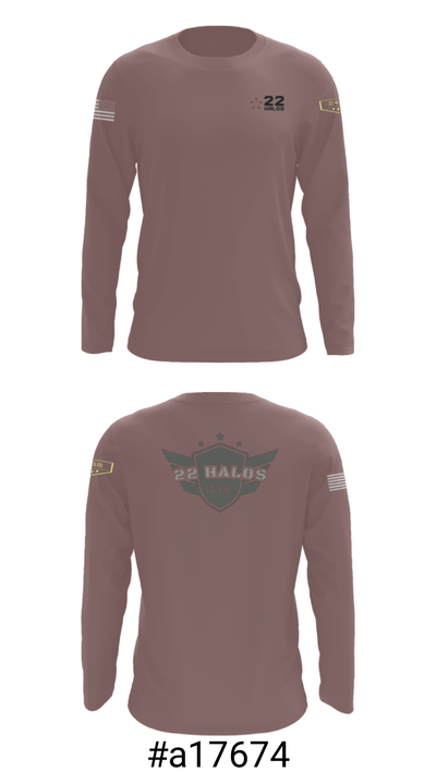 22 Halos 54349080 Long Sleeve Performance Shirt - 13