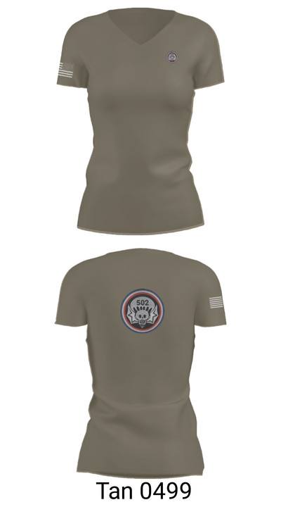 502 Widowmakers 29615097 Women's Short Sleeve V-neck Shirt - 23