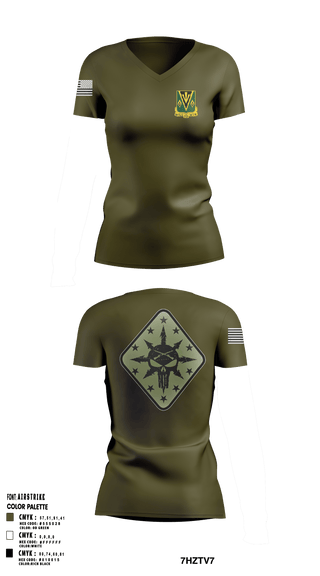 Women's Short Sleeve Vneck Shirt, C Co 1-635th AR, National Guard, Teamtime, Team time, sublimation, custom sports apparel, team uniforms, spirit wear, spiritwear, sports uniforms, custom shirts, team store, custom team store, fundraiser sports, apparel fundraiser