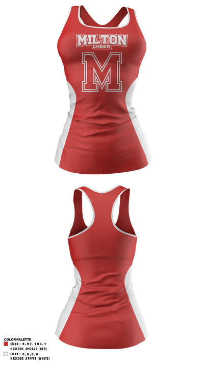 Milton High School Cheer 85377589 Tank Top - 1