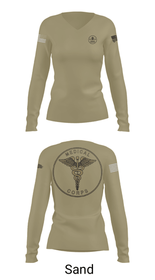 Women's Long Sleeve Vneck Shirt, , Air Force, Teamtime, Team time, sublimation, custom sports apparel, team uniforms, spirit wear, spiritwear, sports uniforms, custom shirts, team store, custom team store, fundraiser sports, apparel fundraiser