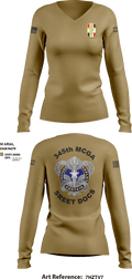 345th MCGA 98196690 Women's Long Sleeve V-neck Shirt - 3