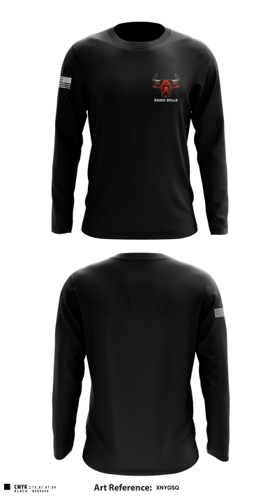 Bravo Bulls 68616846 Long Sleeve Performance Shirt - 1