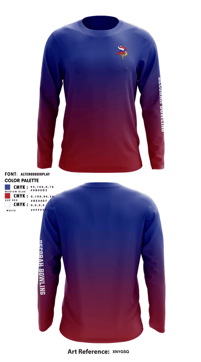 Decorah Senior High School Bowling 71522744 Long Sleeve Performance Shirt - 1
