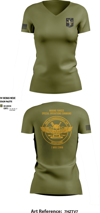 Women's Short Sleeve Vneck Shirt, , Marines, Teamtime, Team time, sublimation, custom sports apparel, team uniforms, spirit wear, spiritwear, sports uniforms, custom shirts, team store, custom team store, fundraiser sports, apparel fundraiser