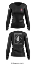 V1/1 23142041 Women's Long Sleeve V-neck Shirt - 78