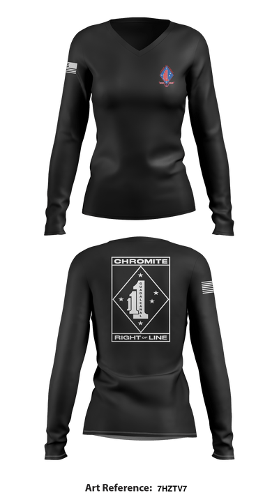 V1/1 23142041 Women's Long Sleeve V-neck Shirt - 78