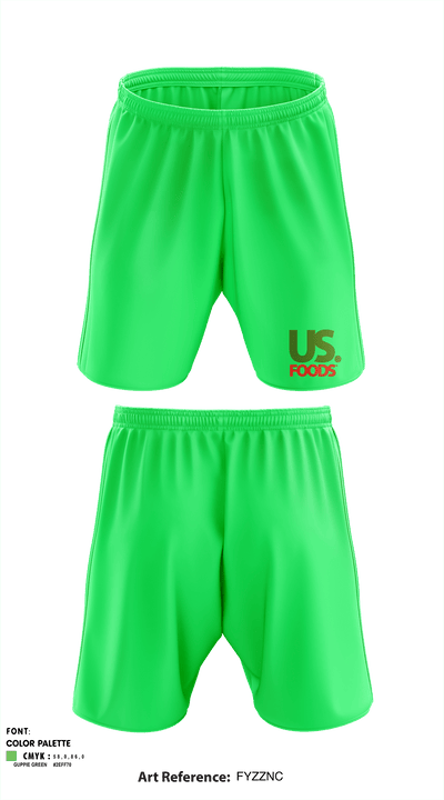 US Foods 70168664 Athletic Shorts With Pockets - 1
