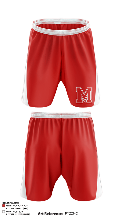 Milton High School Cheer 85377589 Athletic Shorts With Pockets - 1