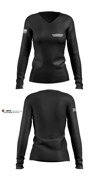 Women's Long Sleeve Vneck Shirt, 1st Light Armored Reconnaissance, Marines, Teamtime, Team time, sublimation, custom sports apparel, team uniforms, spirit wear, spiritwear, sports uniforms, custom shirts, team store, custom team store, fundraiser sports, apparel fundraiser