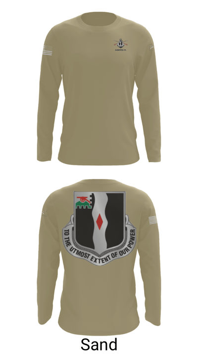 3rd Battalion 60th infantry Regiment River Raiders 94205182 Long Sleeve Performance Shirt - 43