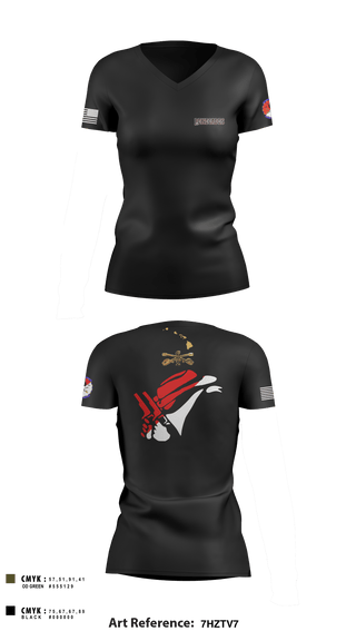 Women's Short Sleeve Vneck Shirt, 2-6 Cav Alpha troop Renegades, Army, Teamtime, Team time, sublimation, custom sports apparel, team uniforms, spirit wear, spiritwear, sports uniforms, custom shirts, team store, custom team store, fundraiser sports, apparel fundraiser