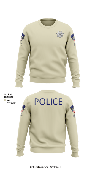 Crew Neck Sweatshirt, Willits Little Lake JRTF, Police, Teamtime, Team time, sublimation, custom sports apparel, team uniforms, spirit wear, spiritwear, sports uniforms, custom shirts, team store, custom team store, fundraiser sports, apparel fundraiser