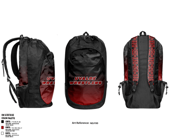 Gear Bag, UVALDE, Wrestling, Teamtime, Team time, sublimation, custom sports apparel, team uniforms, spirit wear, spiritwear, sports uniforms, custom shirts, team store, custom team store, fundraiser sports, apparel fundraiser