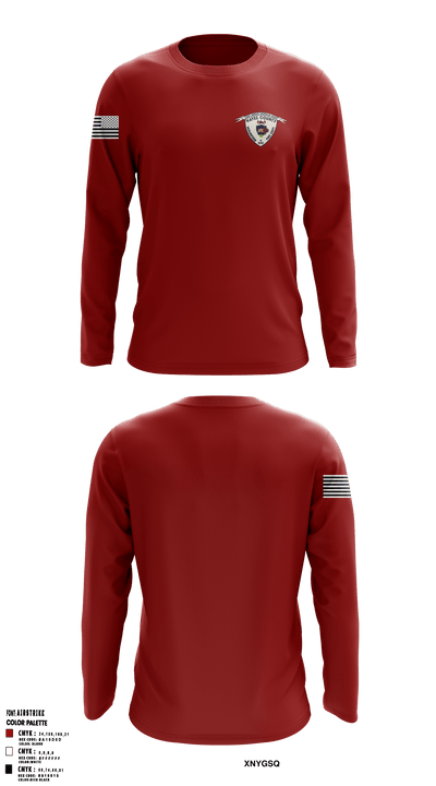 Hayes County Fire Department 32426787 Long Sleeve Performance Shirt - 1