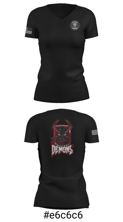 1-37 AR HFSC DISTRO 85758190 Women's Short Sleeve V-neck Shirt - 19