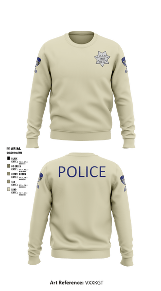 Crew Neck Sweatshirt, Willits Little Lake JRTF, Police, Teamtime, Team time, sublimation, custom sports apparel, team uniforms, spirit wear, spiritwear, sports uniforms, custom shirts, team store, custom team store, fundraiser sports, apparel fundraiser